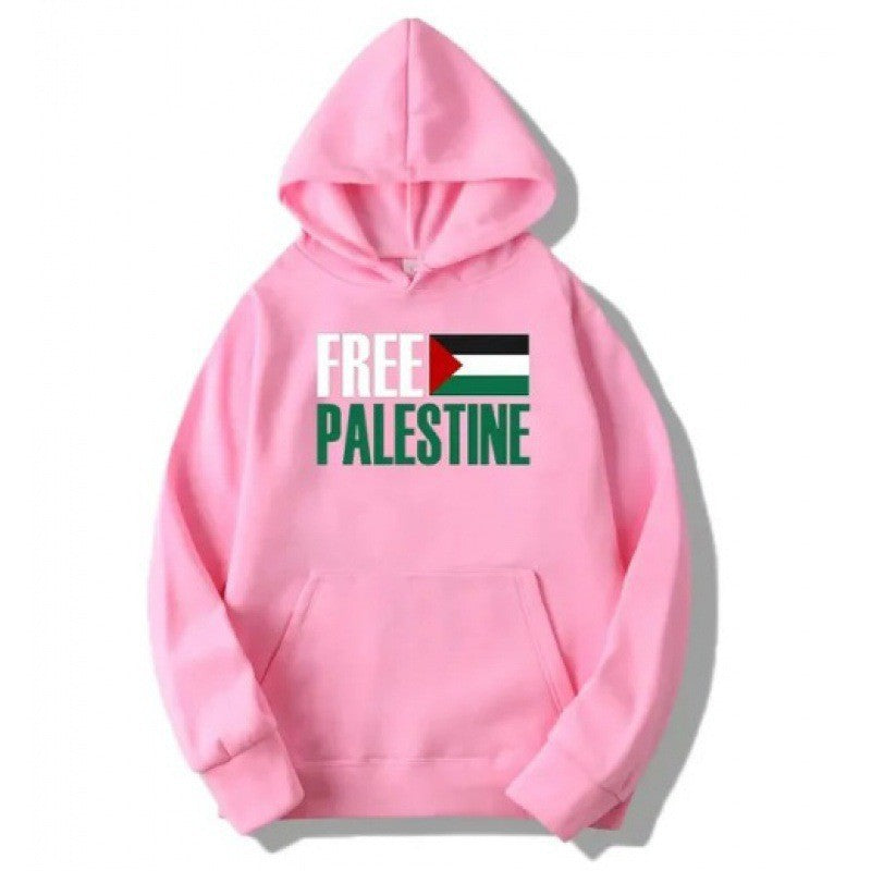 Print Hooded Sweatshirt Men's Fleece Warm Casual Sweatshirt Outerwear