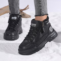 Women's Winter Leather Fleece Lined Warm Cotton Shoes Casual Outdoor Snow Boots