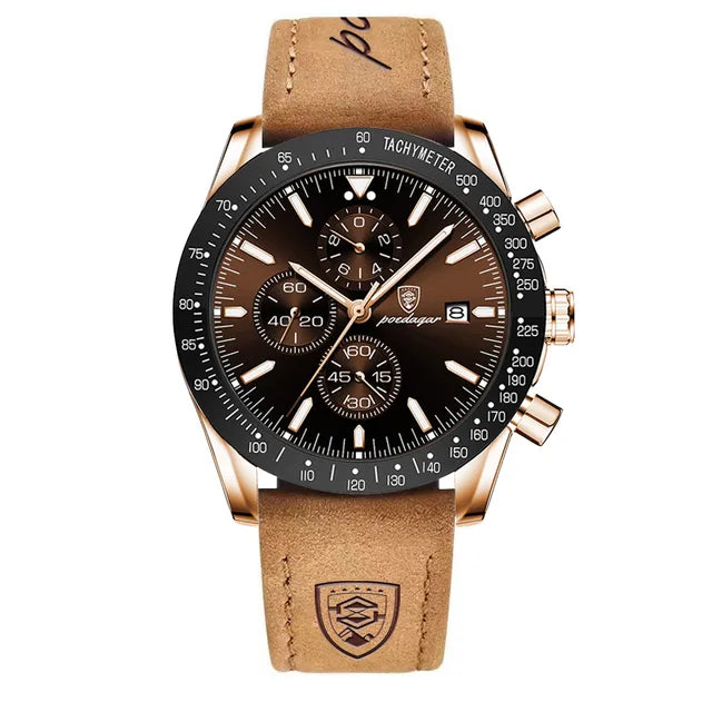Multi functional waterproof night light men's watch quartz watch