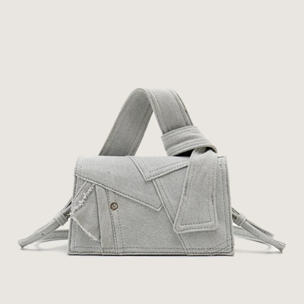 Fashion Denim Women's Designer Handbags Luxury Patchwork Shoulder Bag Brands Canvas Crossbody Bags for Women Square Shopper Tote