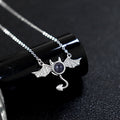 100 languages I love you, projection necklace, female demon, niche European and American design, collarbone chain jewelry