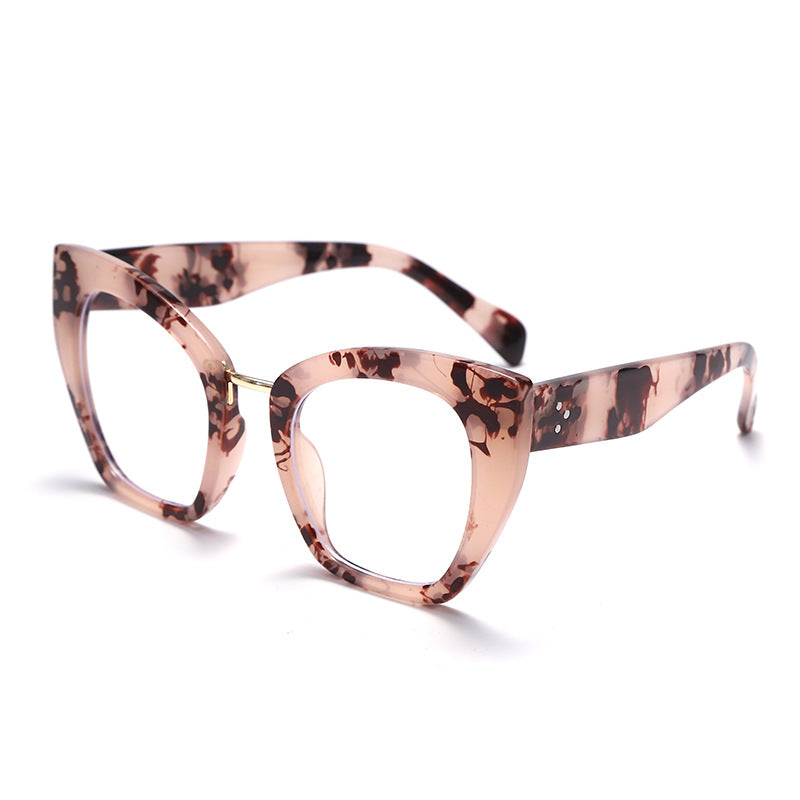 New Large Frame Personality 395 Anti-Blue Light Glasses Su Yan Net Red Swing Shot Flat Glasses Sunglasses