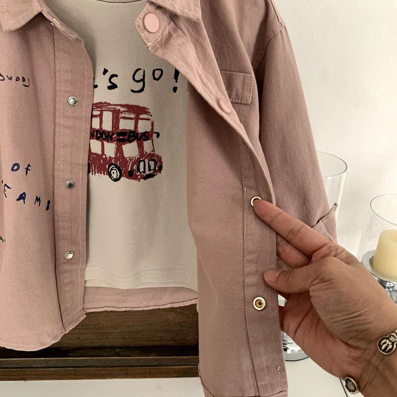 Children and girls' tops shirts autumn coats