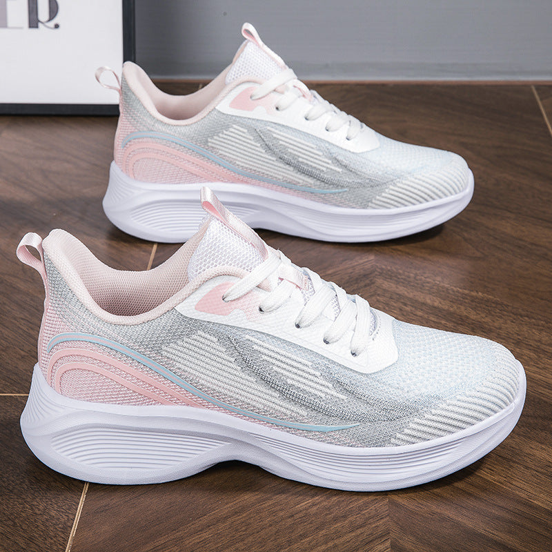 Mesh breathable lightweight soft sole travel running shoes