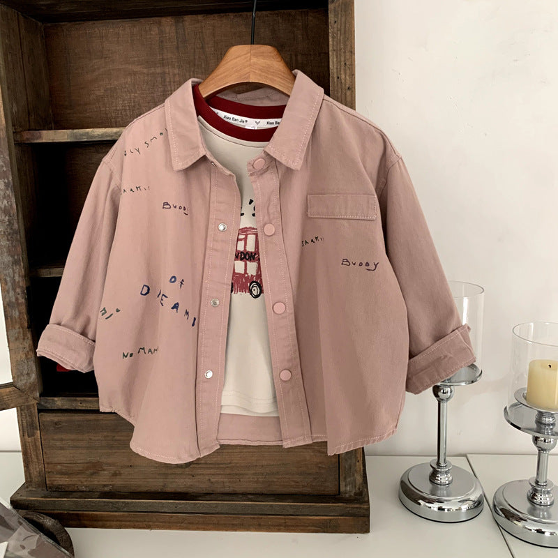 Children and girls' tops shirts autumn coats