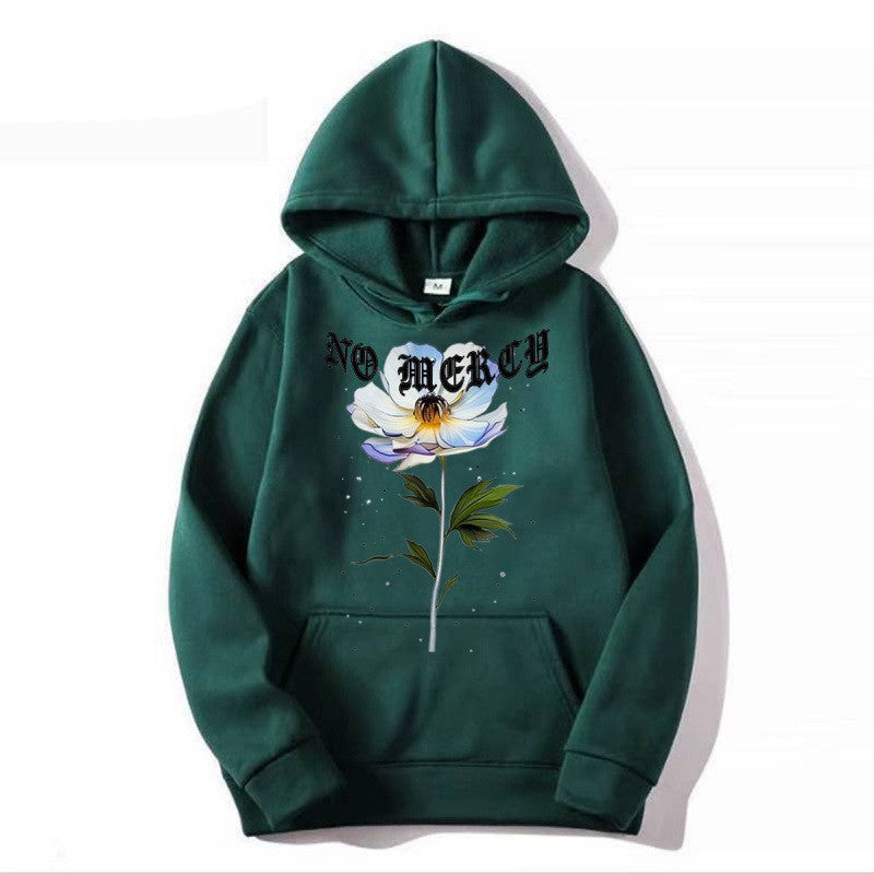 Hooded Sweatshirt Fleece Lined Warm Casual Simple Versatile Stylish Jacket