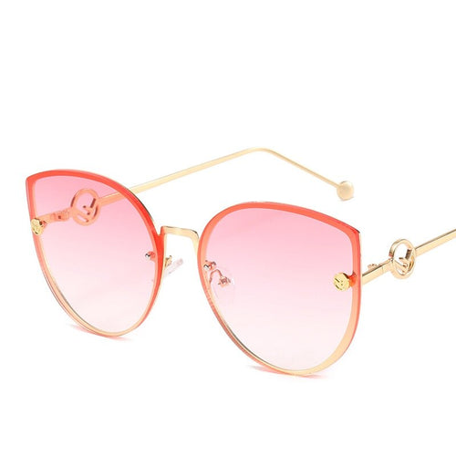 Classic Cat Eye Sunglasses New Fashion Shades Sun Glasses For Women Retro Metal Feminine Glasses