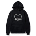 Letter Print Hoodie Casual Sporty Sweatshirt Loose Oversized Pullover Hooded Sweater