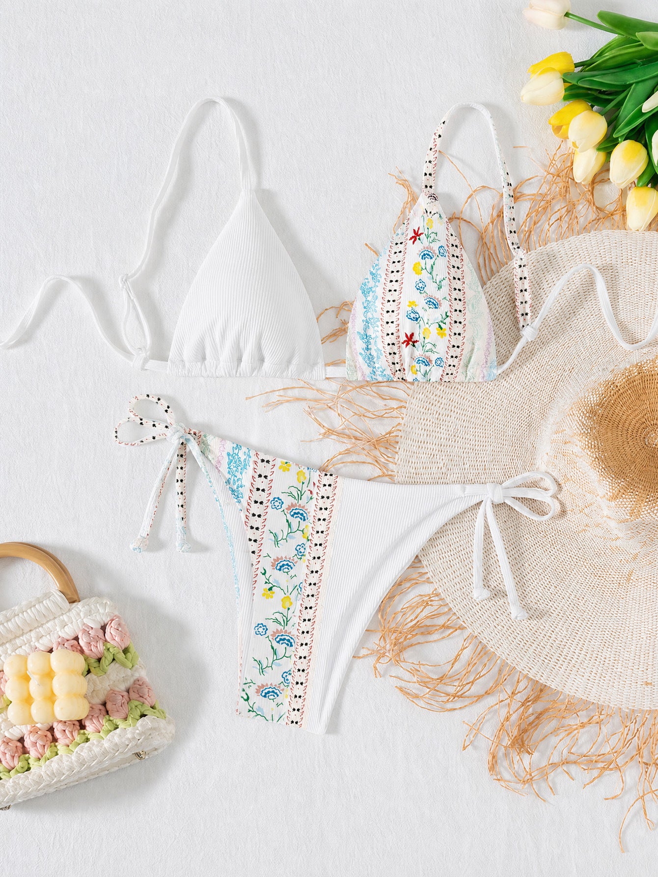 Bikini Set for Women, Sexy Two-Piece Printed Swimwear