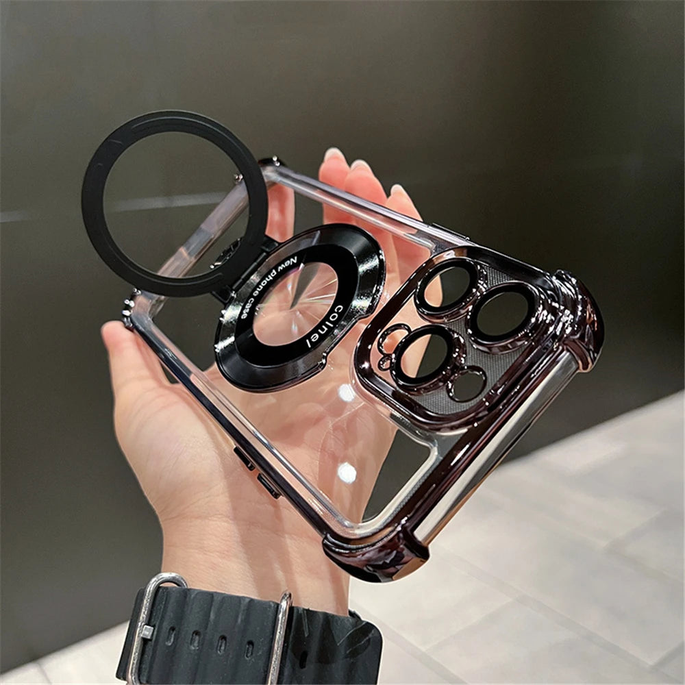 Case For iPhone 15 16 14 13 12 17 Pro Max With Holder Stand Cover