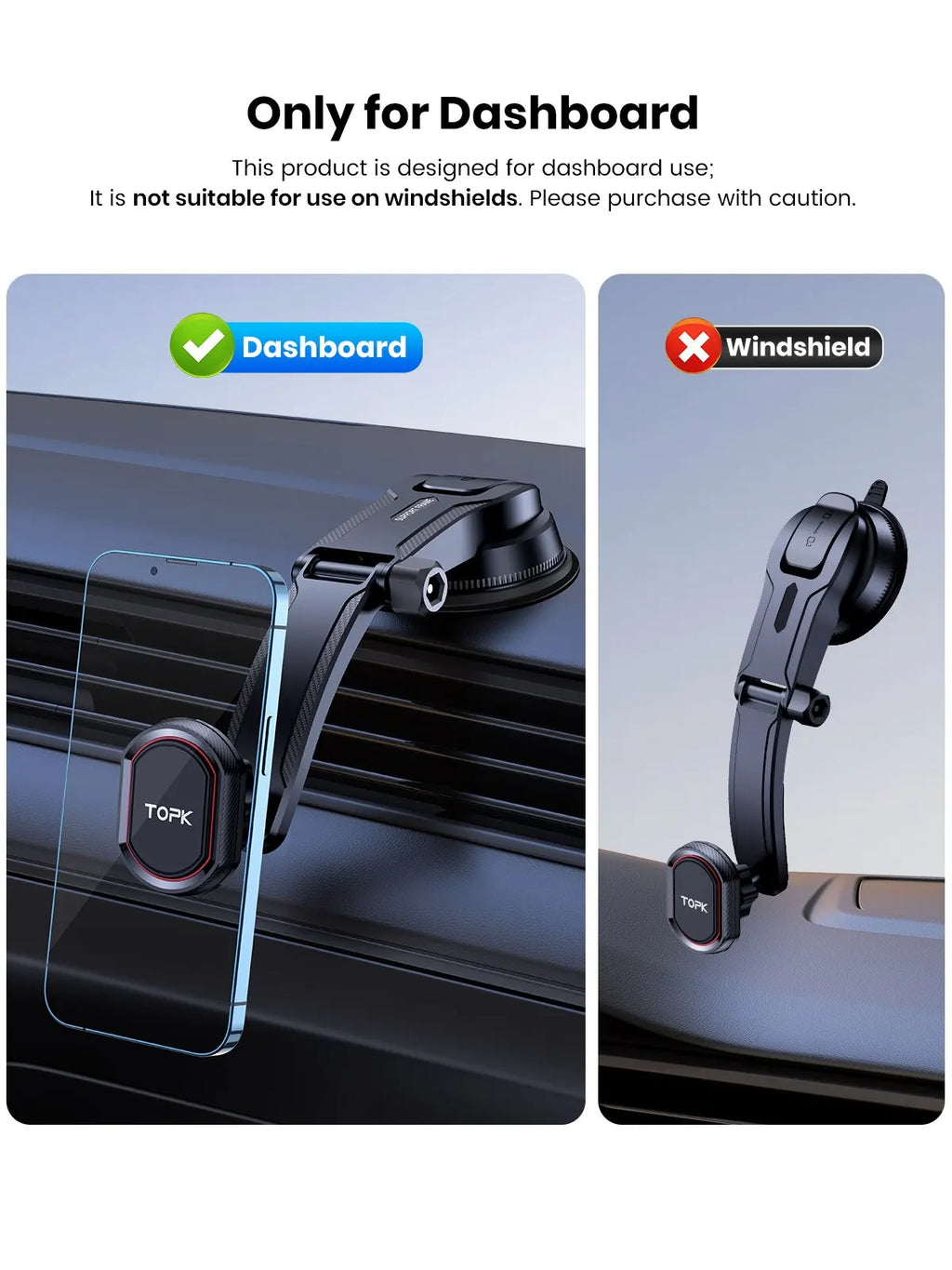 TOPK Car Phone Holder Gravity Stand for iPhone Xiaomi Samsung Car Mobile Support