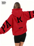 Loose Casual Pullover Hoodie Sweatshirt Coat Printed Letter Pattern High Street