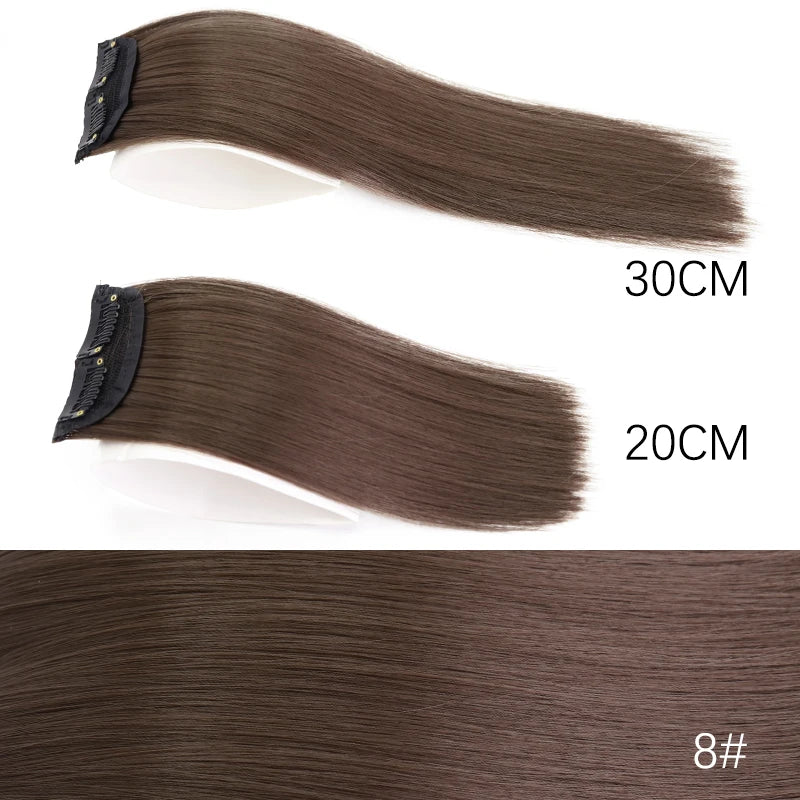 AZQUEEN Synthetic Hair Pads 20/30CM Clip In Hair Extensions Natural Invisible Hair Piece Thinning Hair Adding Hair Cushion