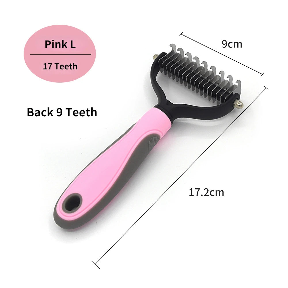 Professional Pet Deshedding Brush Dog Hair Remover Pet Fur Knot Cutter Puppy Cat