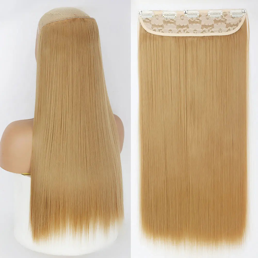 MERISIHAIR Synthetic 5 Clip In Hair Extensions Long Straight Hairstyle Hairpiece Black Brown Blonde 80CM Fake Hair
