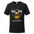 Pew Pew Madafakas Men's T-shirts Cute Chick Funny Graphic Tops Summer Short Sleeve Tees Trendy Streetwear Male Oversized Clothes