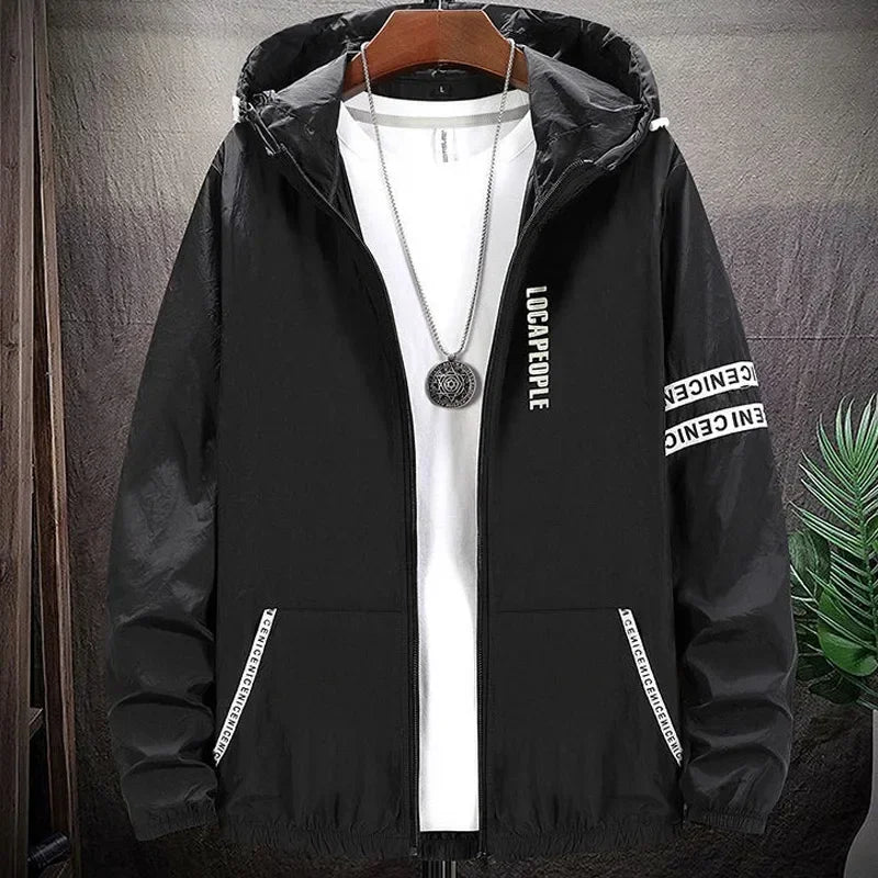 Coats Men Ultra Light UV Sun Protection Big Size Hooded Windbreaker