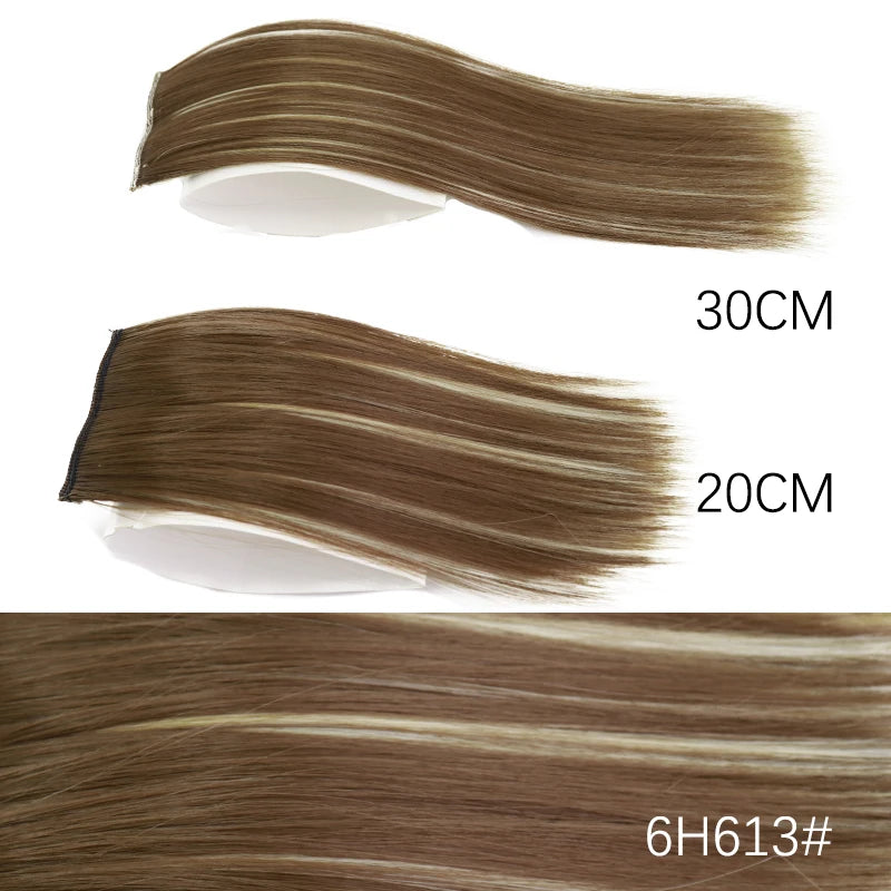 AZQUEEN Synthetic Hair Pads 20/30CM Clip In Hair Extensions Natural Invisible Hair Piece Thinning Hair Adding Hair Cushion