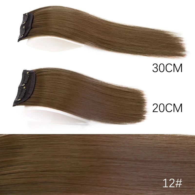 AZQUEEN Synthetic Hair Pads 20/30CM Clip In Hair Extensions Natural Invisible Hair Piece Thinning Hair Adding Hair Cushion