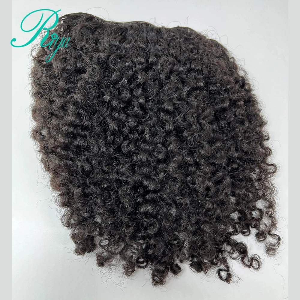 Riya Hair Clips In Brazilian Human Hair Burmese Curly Clip In Hair Extensions 7/8 Pieces And 120g/Set Natural Color Remy Hair