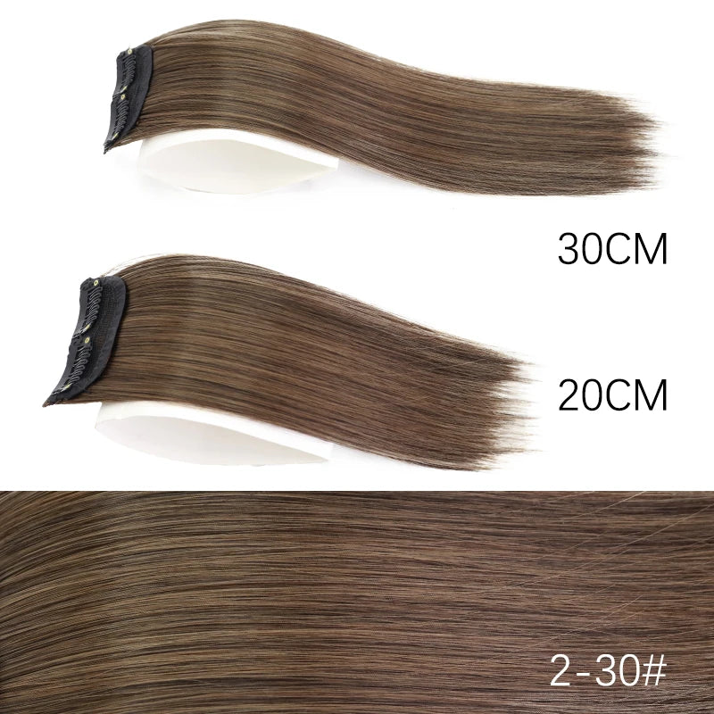 AZQUEEN Synthetic Hair Pads 20/30CM Clip In Hair Extensions Natural Invisible Hair Piece Thinning Hair Adding Hair Cushion
