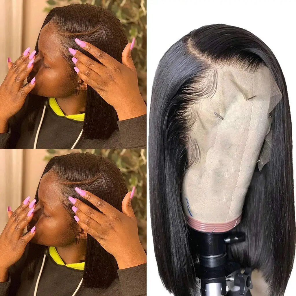 Short Bob Wig Straight 13x4 Lace Front Wig Human Hair