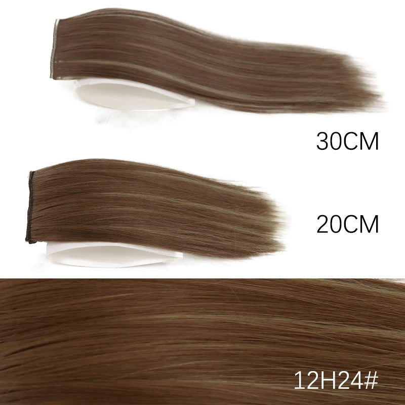 AZQUEEN Synthetic Hair Pads 20/30CM Clip In Hair Extensions Natural Invisible Hair Piece Thinning Hair Adding Hair Cushion