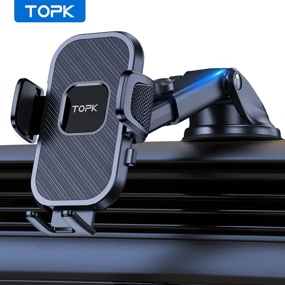 TOPK Car Phone Holder Gravity Stand for iPhone Xiaomi Samsung Car Mobile Support