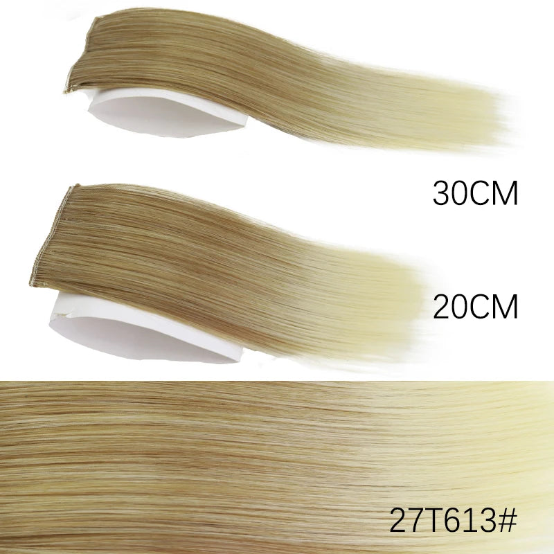 AZQUEEN Synthetic Hair Pads 20/30CM Clip In Hair Extensions Natural Invisible Hair Piece Thinning Hair Adding Hair Cushion