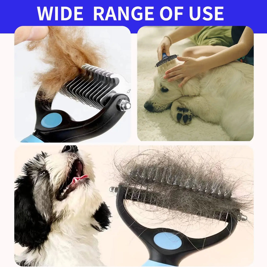 Professional Pet Deshedding Brush Dog Hair Remover Pet Fur Knot Cutter Puppy Cat