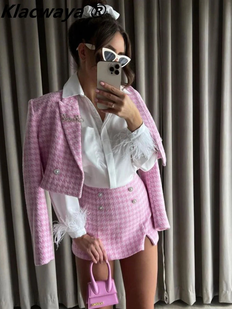 2 Piece Chic Blazer Women Suit Shorts Sets Women