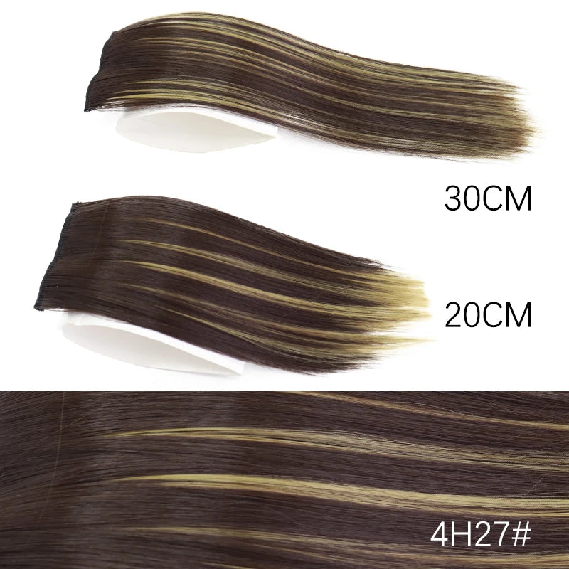 AZQUEEN Synthetic Hair Pads 20/30CM Clip In Hair Extensions Natural Invisible Hair Piece Thinning Hair Adding Hair Cushion
