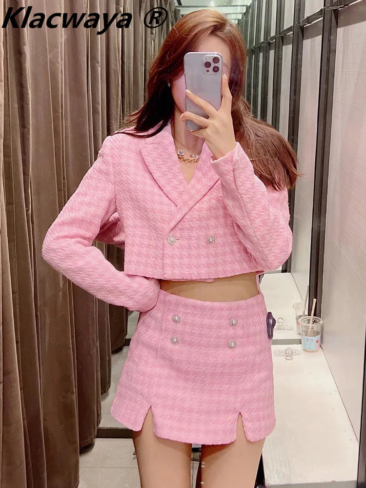 2 Piece Chic Blazer Women Suit Shorts Sets Women
