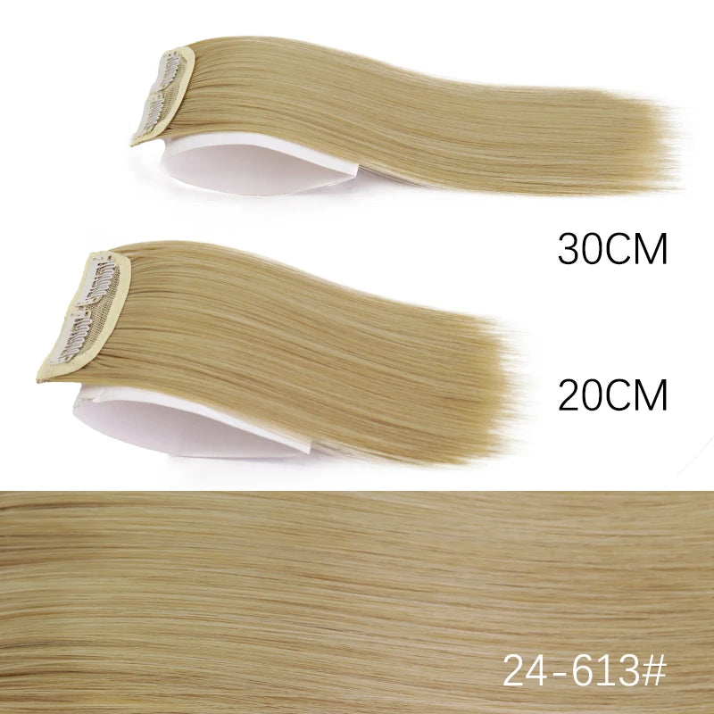 AZQUEEN Synthetic Hair Pads 20/30CM Clip In Hair Extensions Natural Invisible Hair Piece Thinning Hair Adding Hair Cushion