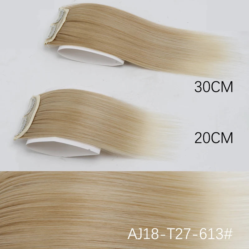 AZQUEEN Synthetic Hair Pads 20/30CM Clip In Hair Extensions Natural Invisible Hair Piece Thinning Hair Adding Hair Cushion