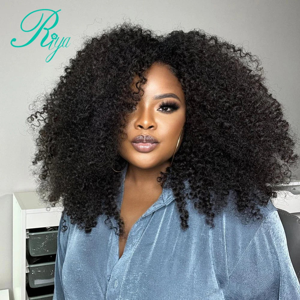 Riya Hair Clips In Brazilian Human Hair Burmese Curly Clip In Hair Extensions 7/8 Pieces And 120g/Set Natural Color Remy Hair