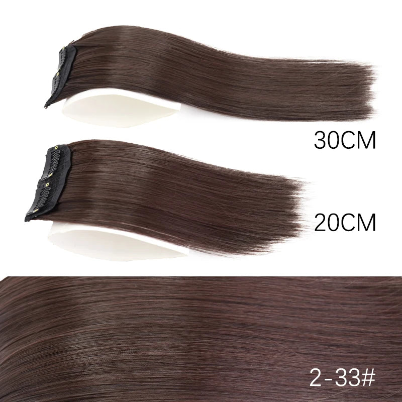 AZQUEEN Synthetic Hair Pads 20/30CM Clip In Hair Extensions Natural Invisible Hair Piece Thinning Hair Adding Hair Cushion