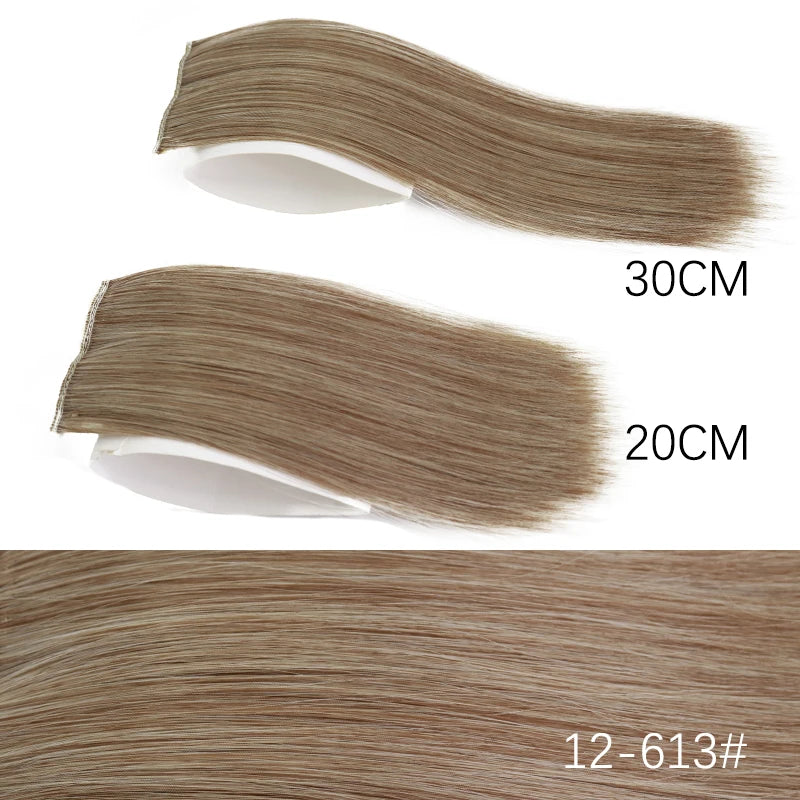 AZQUEEN Synthetic Hair Pads 20/30CM Clip In Hair Extensions Natural Invisible Hair Piece Thinning Hair Adding Hair Cushion