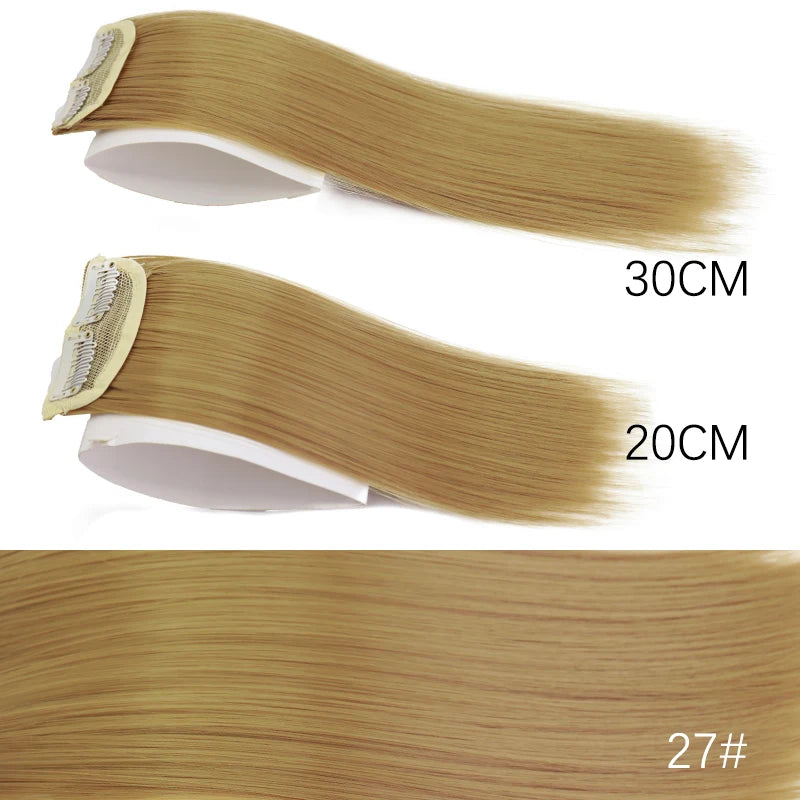 AZQUEEN Synthetic Hair Pads 20/30CM Clip In Hair Extensions Natural Invisible Hair Piece Thinning Hair Adding Hair Cushion