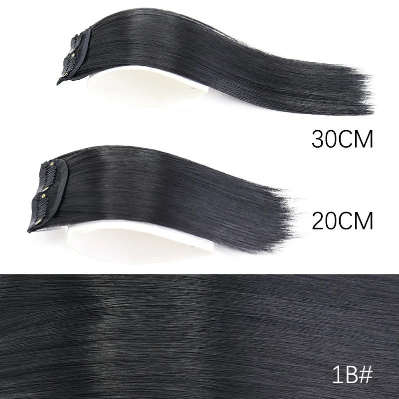 AZQUEEN Synthetic Hair Pads 20/30CM Clip In Hair Extensions Natural Invisible Hair Piece Thinning Hair Adding Hair Cushion