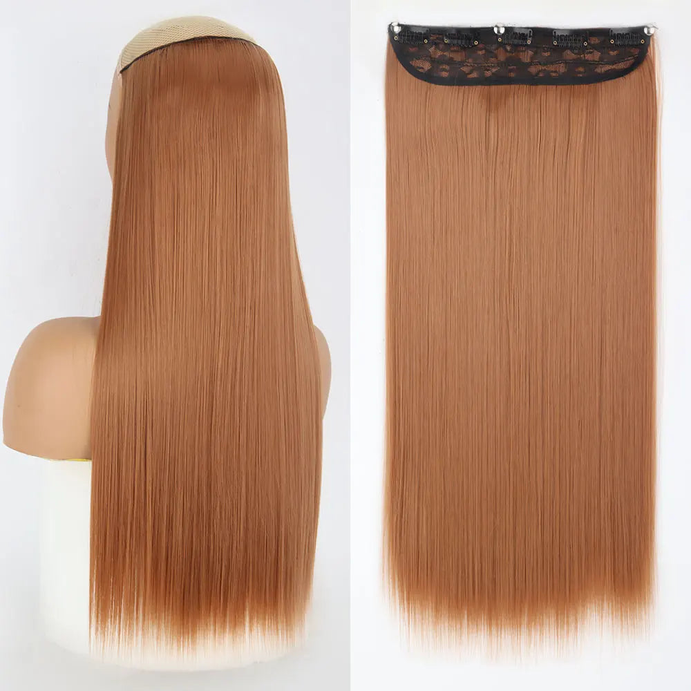MERISIHAIR Synthetic 5 Clip In Hair Extensions Long Straight Hairstyle Hairpiece Black Brown Blonde 80CM Fake Hair