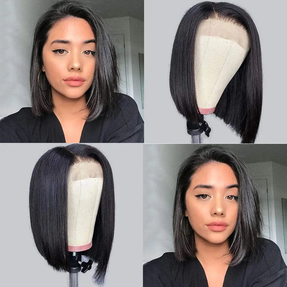 Short Bob Wig Straight 13x4 Lace Front Wig Human Hair