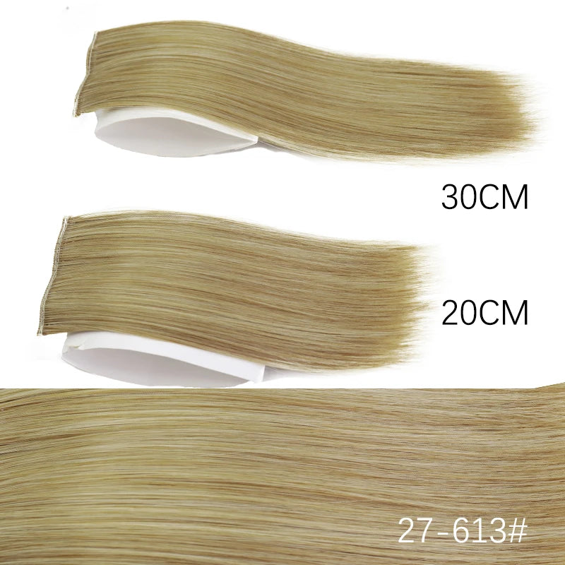 AZQUEEN Synthetic Hair Pads 20/30CM Clip In Hair Extensions Natural Invisible Hair Piece Thinning Hair Adding Hair Cushion