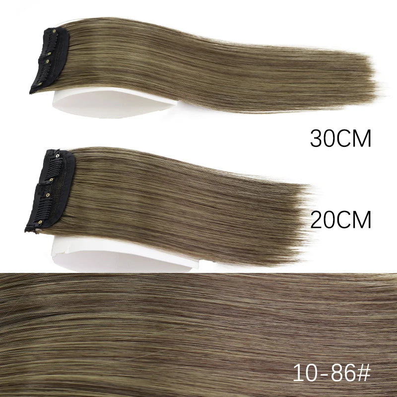 AZQUEEN Synthetic Hair Pads 20/30CM Clip In Hair Extensions Natural Invisible Hair Piece Thinning Hair Adding Hair Cushion