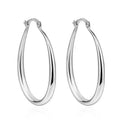 Shine Gold Color Women Earrings Fashion Smooth Hoop Earrings