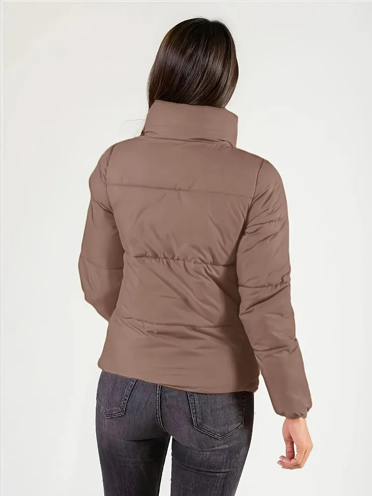 Winter Puffer Jacket Women Solid Autumn Short Coat Cotton