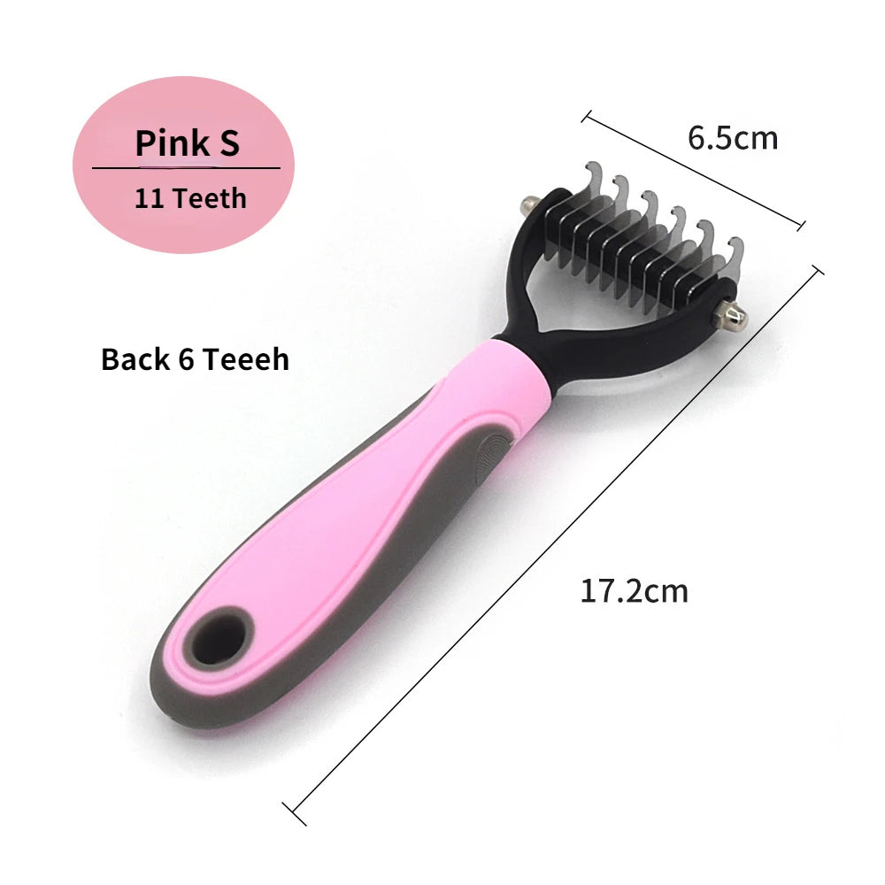 Professional Pet Deshedding Brush Dog Hair Remover Pet Fur Knot Cutter Puppy Cat
