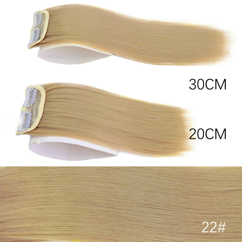 AZQUEEN Synthetic Hair Pads 20/30CM Clip In Hair Extensions Natural Invisible Hair Piece Thinning Hair Adding Hair Cushion