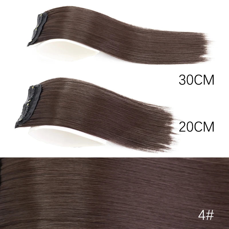 AZQUEEN Synthetic Hair Pads 20/30CM Clip In Hair Extensions Natural Invisible Hair Piece Thinning Hair Adding Hair Cushion