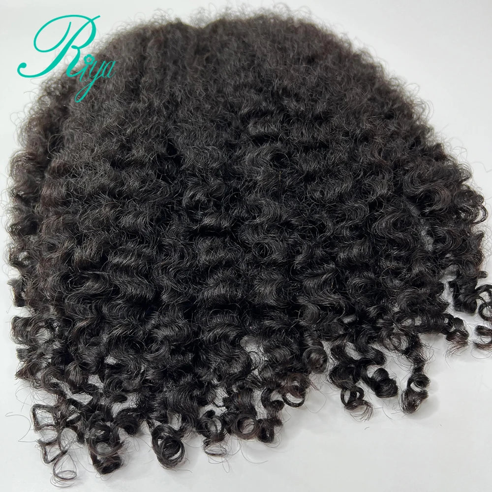 Riya Hair Clips In Brazilian Human Hair Burmese Curly Clip In Hair Extensions 7/8 Pieces And 120g/Set Natural Color Remy Hair